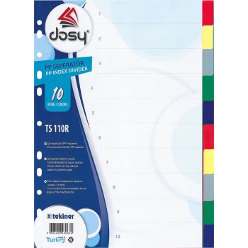 Разделител PVC EXXO A4 10 цвята