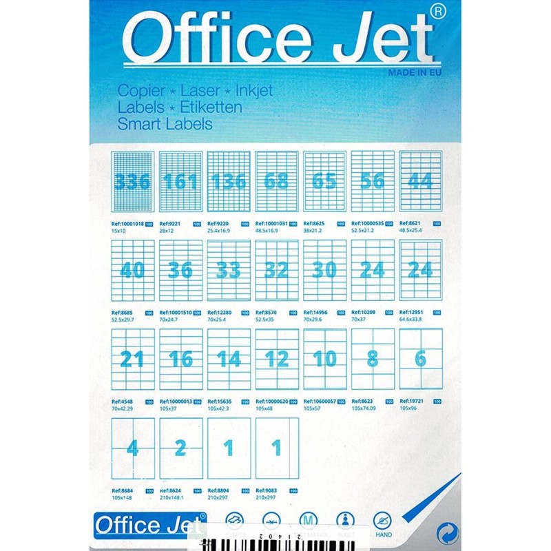 Етикети Office Jet 105/37 A4 16ет 100л