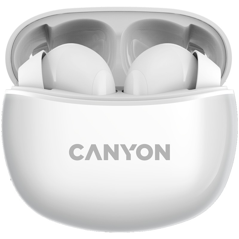 Безжични слушалки тапиCanyon TWS-5 бял