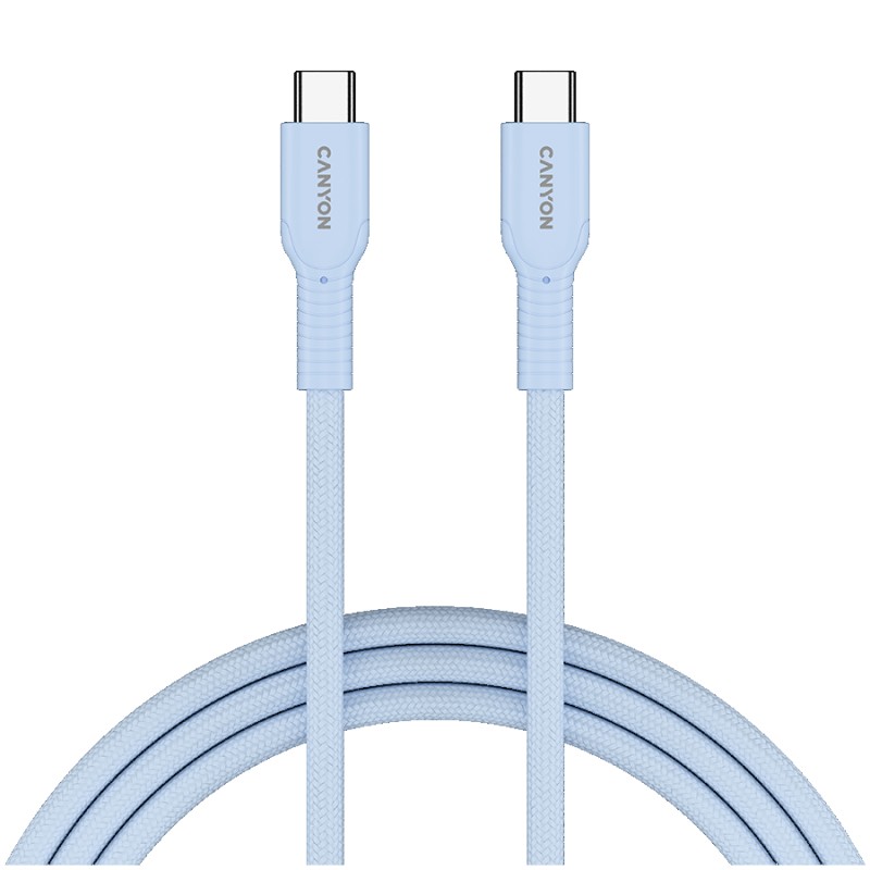Кабел Canyon 60CL USB C-C 60W 1м син