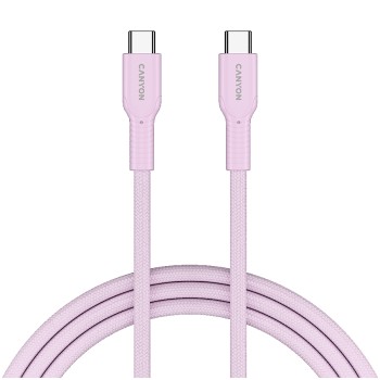 Кабел Canyon 60CL USB C-C 60W 1м розов