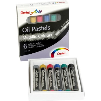 Маслени пастели Pentel Arts Metallic 6цв