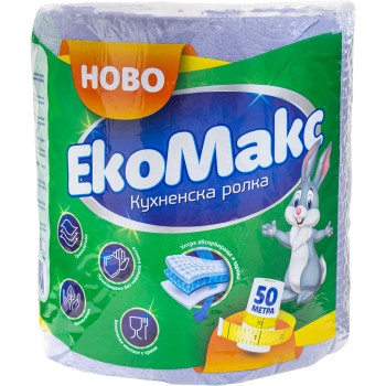 Ролка кухненска Ecomax 3пл 700гр синя