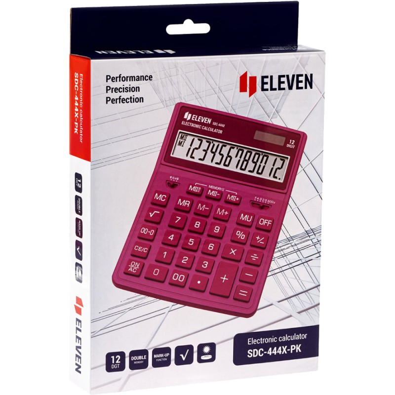Калкулатор Eleven SDC 444XRPKE розов