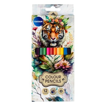 Цветни моливи Centrum Tiger 12цв. дълги
