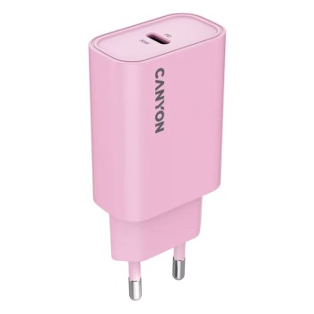 Зарядно Canyon 220V USB-C 30W 30CL розов