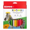 Цветни моливи Kores Kromas 24цв. дълги