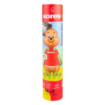 Цветни моливи Kores Jumbo 12цв тубус