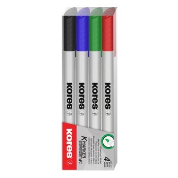 Борд маркер Kores Pen W1 объл 4 цвята