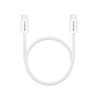 Кабел Canyon 60MG USB C-C 60W 1м Бял