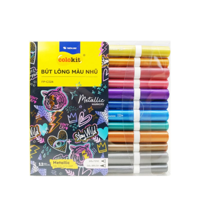 Флумастери Colokit FP-C024 двувърхи 12цв