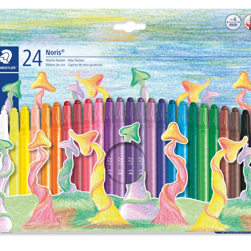 Пастели Staedtler Noris Twister 221, 24 цвята