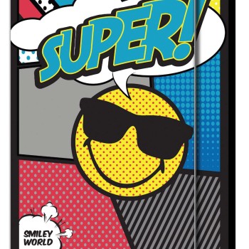 Папка с ластик Smiley A4, 1 cm