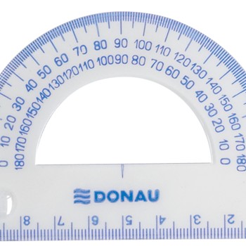 Транспортир Donau прозрачен, 10cm