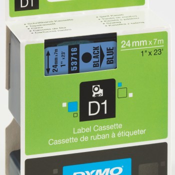 Етикети Dymo D1 Stand,24mmх7m,чер текст/червен фон