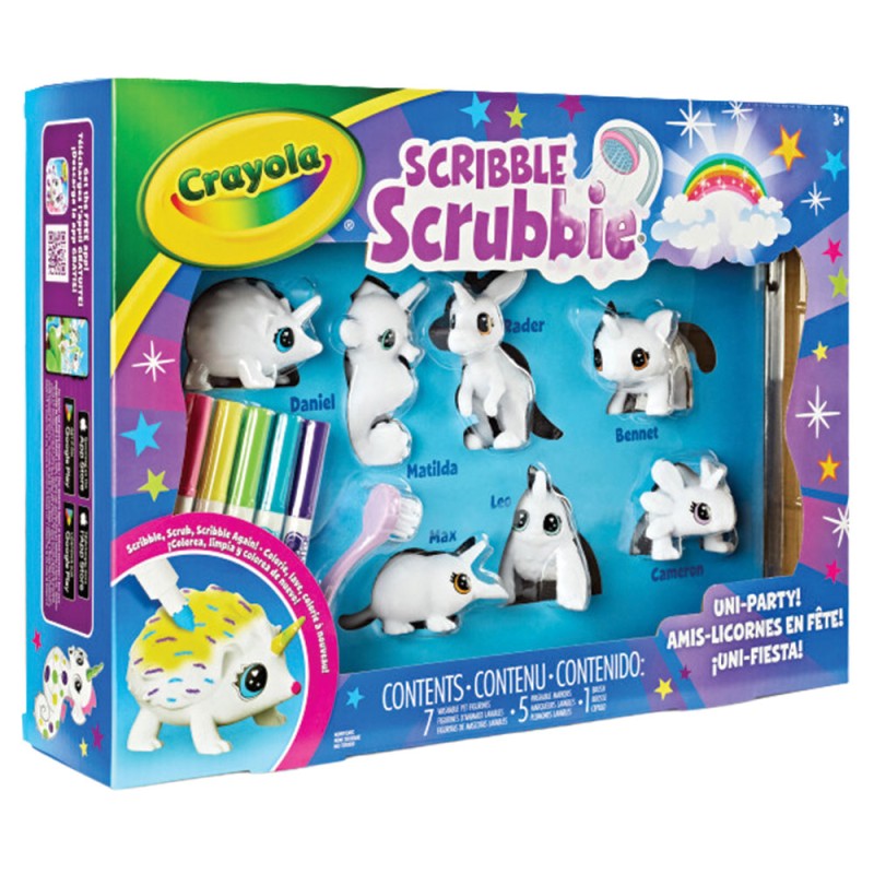 Фигури за оцветяване 7 бр животни Scribble Scrubbie (Кашон - 3 броя)